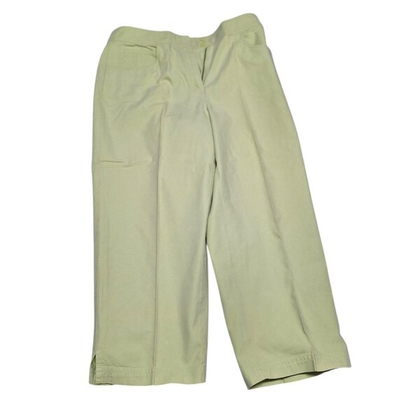 Talbots Signature Crop Petite Pant Capri Green Womens 10 P Short Work Office - Picture 1 of 4